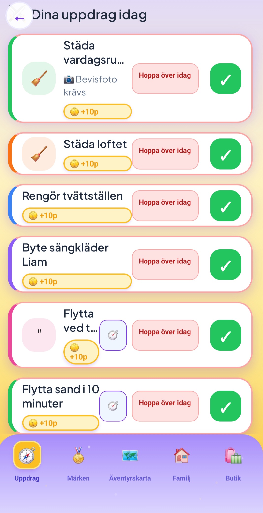 Dagens uppdrag